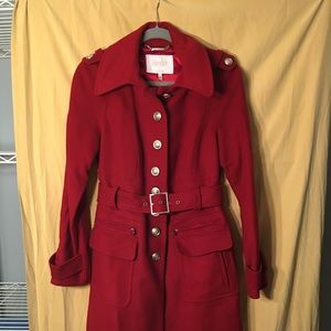 Beautiful Red wool coat by Laundry by Shelli Segal